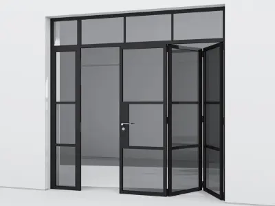 Aluminium door 180 3D model