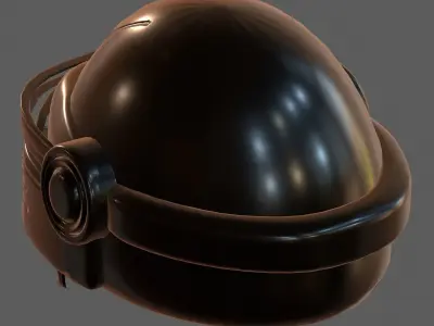 Gas mask helmet 3d model scifi Low-poly  Low-poly 3D model 356
