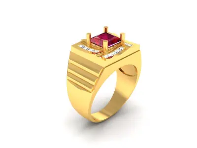 Mens Ring  Render 3dm STL OBJ FBX Details 3D print model get