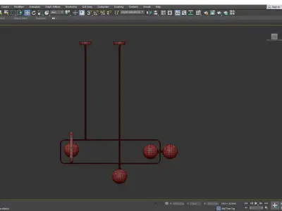 Parker II Ceiling Lamp Low-poly 3D model