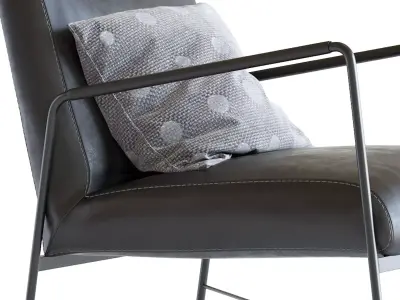 Derry Genuine Leather Armchair 3D model