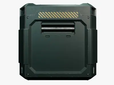 Sci-Fi Crate Low-poly 3D model
