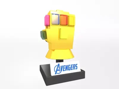 Lego Infinity Gauntlet v2 004 Low-poly 3D model