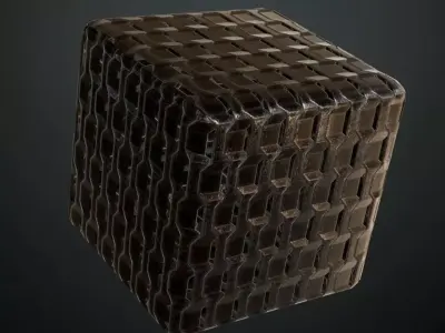 Dirty Black Metal Grill PBR Seamless Texture