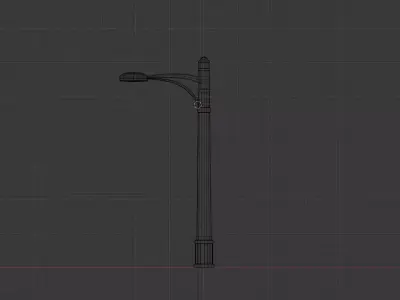 Street Light Game Ready 3D Model Free low-poly 3D model