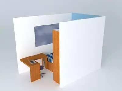 Small bedroom interior Free 3D model