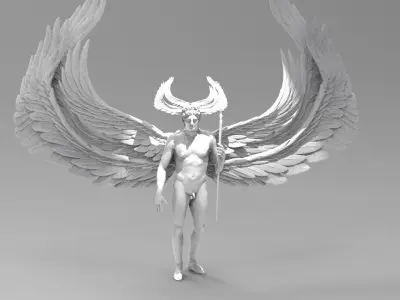 Heavens messenger Statue 3D model