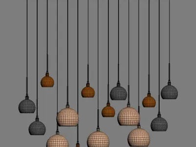 Dar AUR6264 Aurelia 15 Light Bar Pendant 3D model