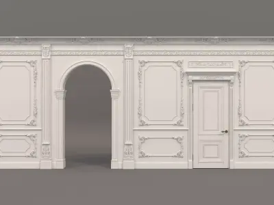 Wall Molding in Classic French style 2 3D model