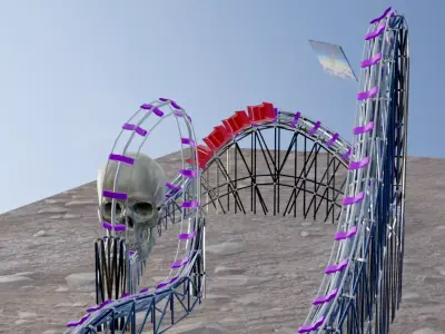 Travis Scott AstroWorld theme Park Environment 3D model