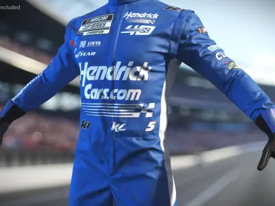  HendrickCars com Fireproof Racing Set with Gloves and Shoes Blue 