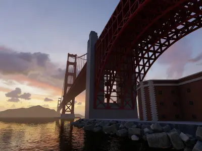 Golden Gate Bridge 3D model
