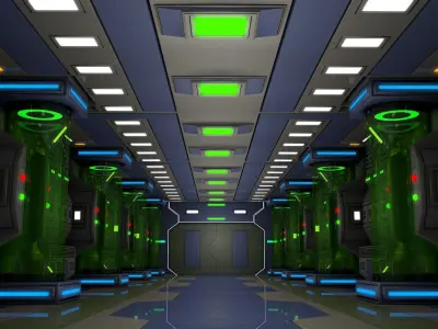 Sci Fi Corridor  3D model