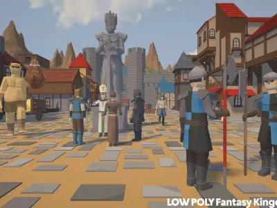 LOW POLY Fantasy Kingdom Pack Low-poly 3D model