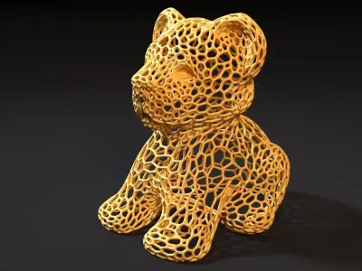 Tiger cub Voronoi 3D print model