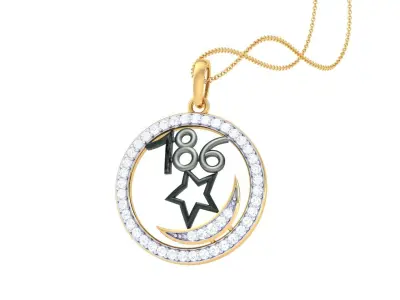 Spiritual 786 Pendant 3D print model