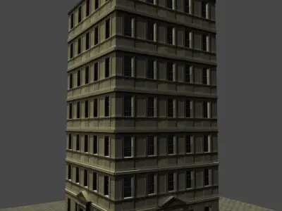 building 7 Low-poly 3D model