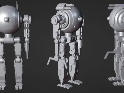 Sci-Fi Combat Robot  3D model