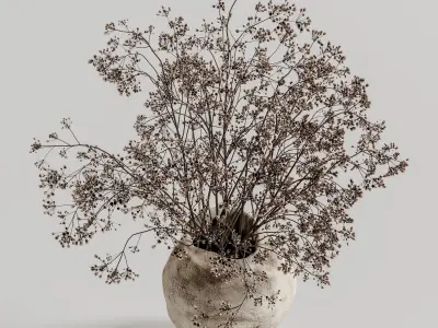 plants bouquet vase 41 3D model