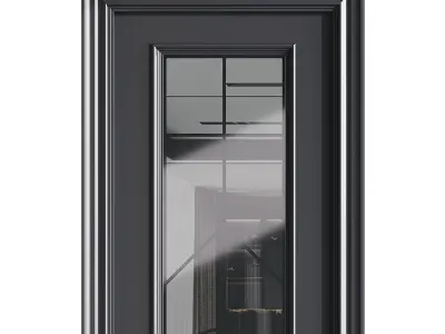Modern entrance door 68 3D model