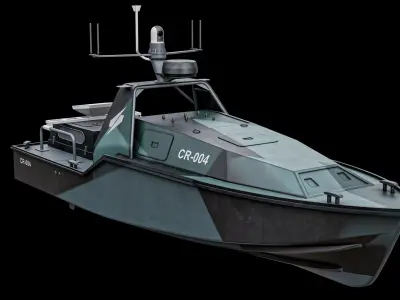  Corsair Saronic - Unmanned Robotic Autonomous Surface Vessel With Camo PBR 