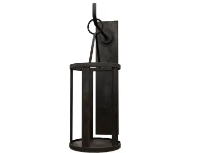 Medieval Torch Low-poly 3D model 10