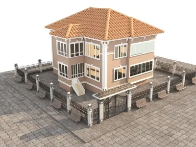 Building 2 house 3D model