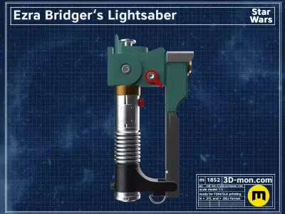 Ezra Bridgers Lightsaber Blaster - Star Wars 3D print model