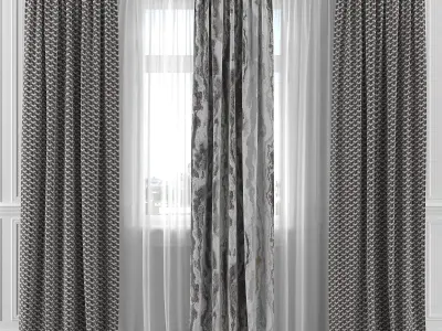 Curtain Set 102C 3D model