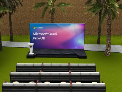stage with environment 3D model