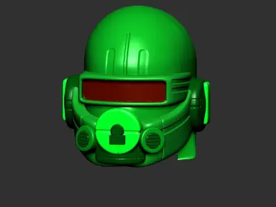 High quality scifi helmet high poly sculpt ver 4 3d printable  3D model