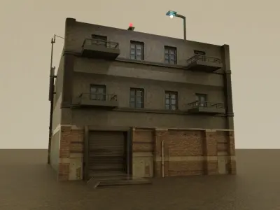 City building  Low-poly 3D model