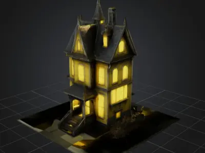2x haunted house 3D print model