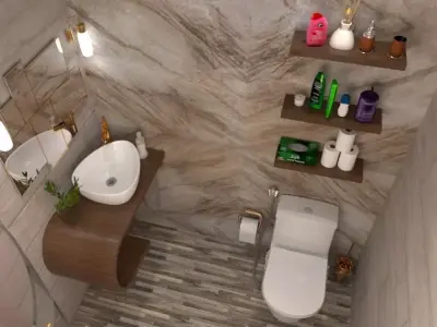small bathroom 3D model