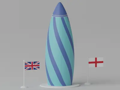 The Gherkin 30 St Mary Axe London 3D model