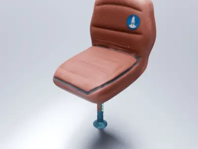 Stylized commander chair sci-fi 3D model