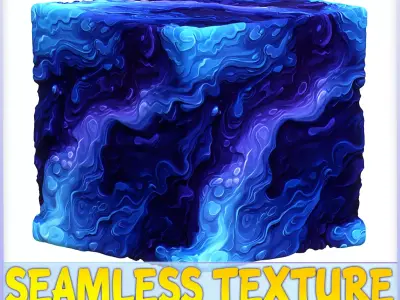  Stylized Water Seamless Texture Texture