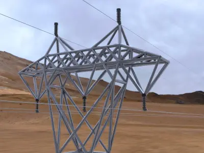 ELECTRIC TOWER-NEW Low-poly 3D model