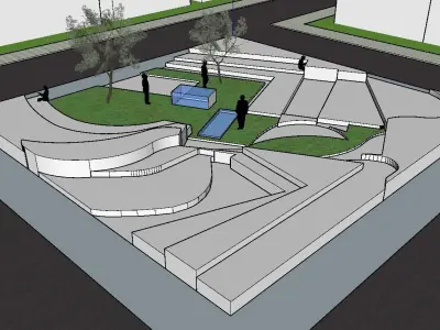 Symbolic public place 3D model