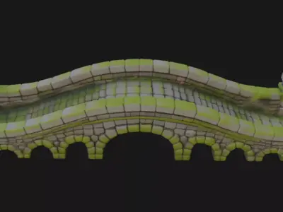 Forest Old Bridge 3d Model 3D model