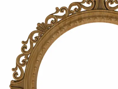Carved picture frame STL 3D model 134