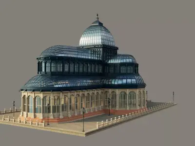 Glass Palace Palacio de Cristal del Retiro Madrid 3D model