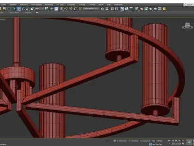 BOLTON CHANDELIER Low-poly 3D model