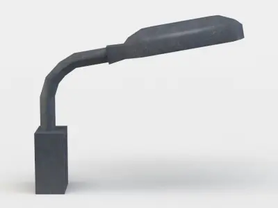 Light lamp with metal base Low-poly 3D model