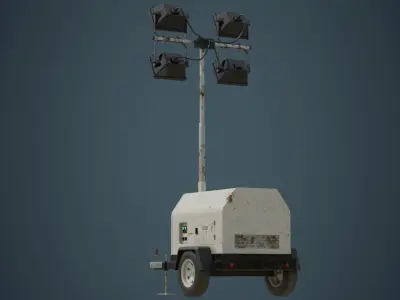 Light Tower 2B Low-poly 3D model