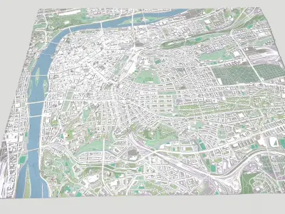 Cityscape Prague Czech Republic 3D model