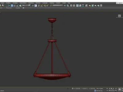 Collier Pendant Light Low-poly 3D model