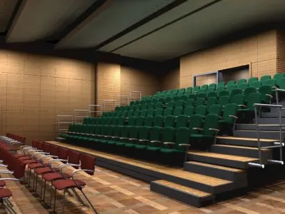 theater retractable seats 3D model