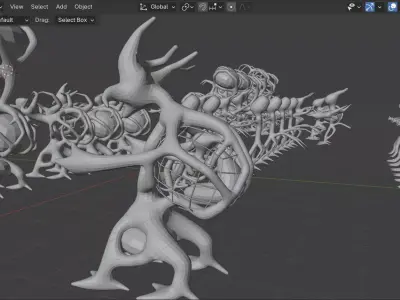 Some Aliens Bio Trees Animals Low-poly 3D model
