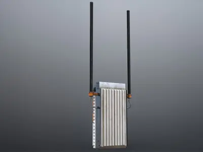 SciFi Machinery Low-poly 3D model